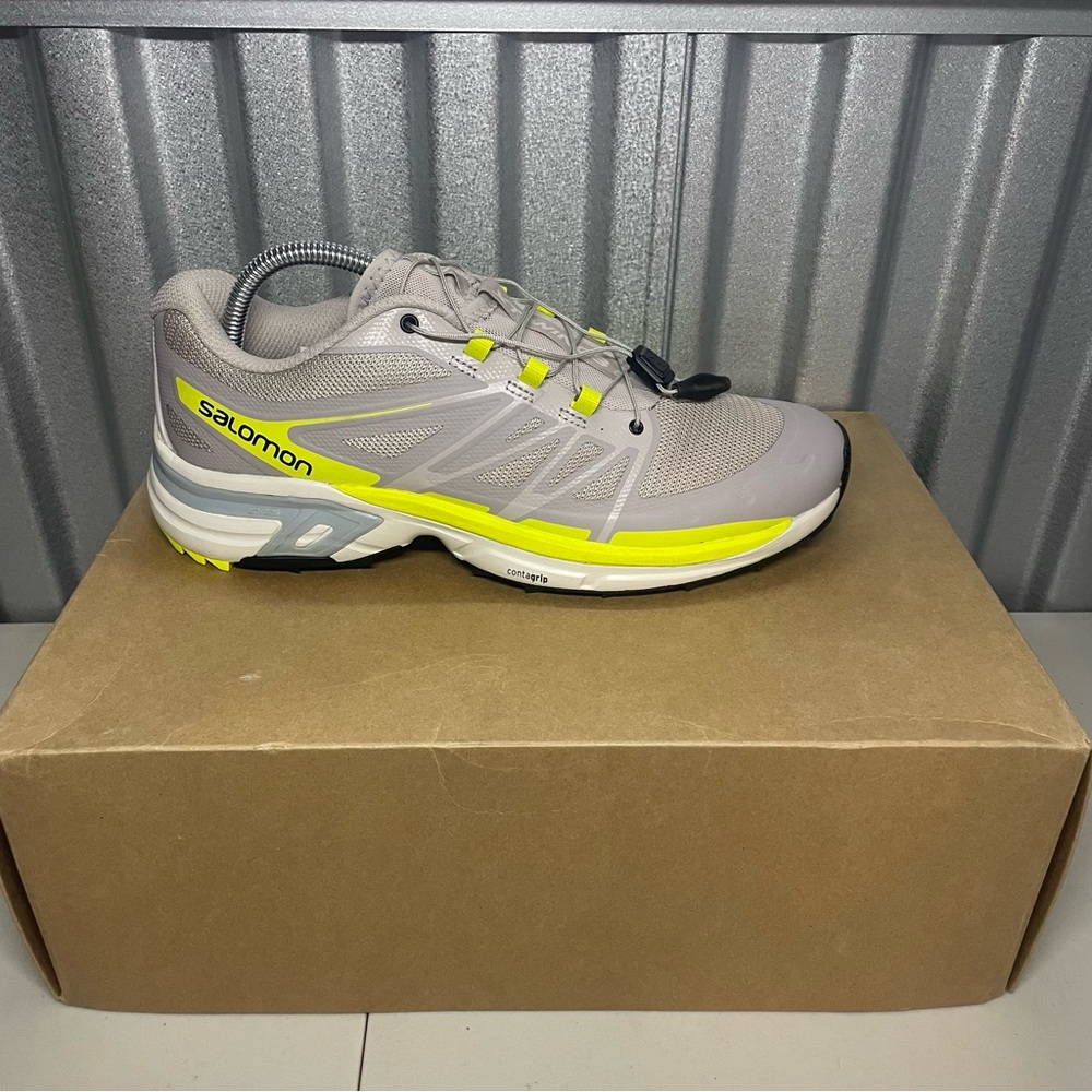 Salomon XT-Wings 2 Men's 8.5 Ashes Of Roses Grey Trail Running Shoes Hiking
